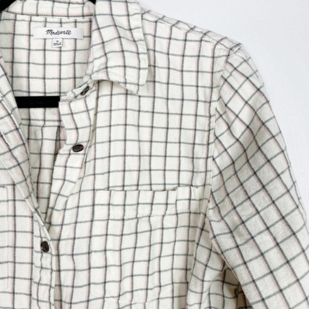 Madewell Classic Ex-Boyfriend Flannel Shirt L - Picture 6 of 11
